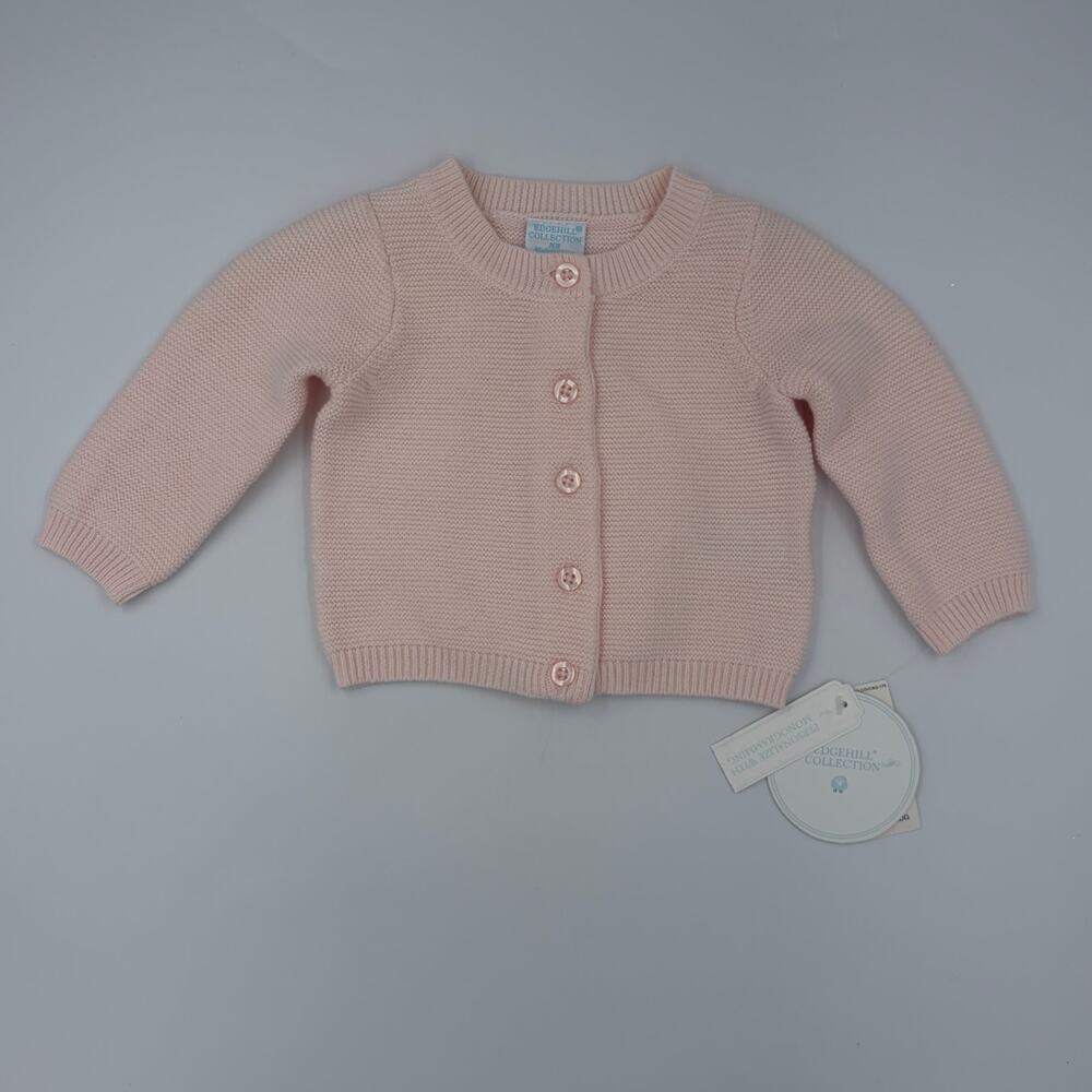 Edgehill Collection Light Pink Knit Cardigan Sweater Newborn Girl NWT